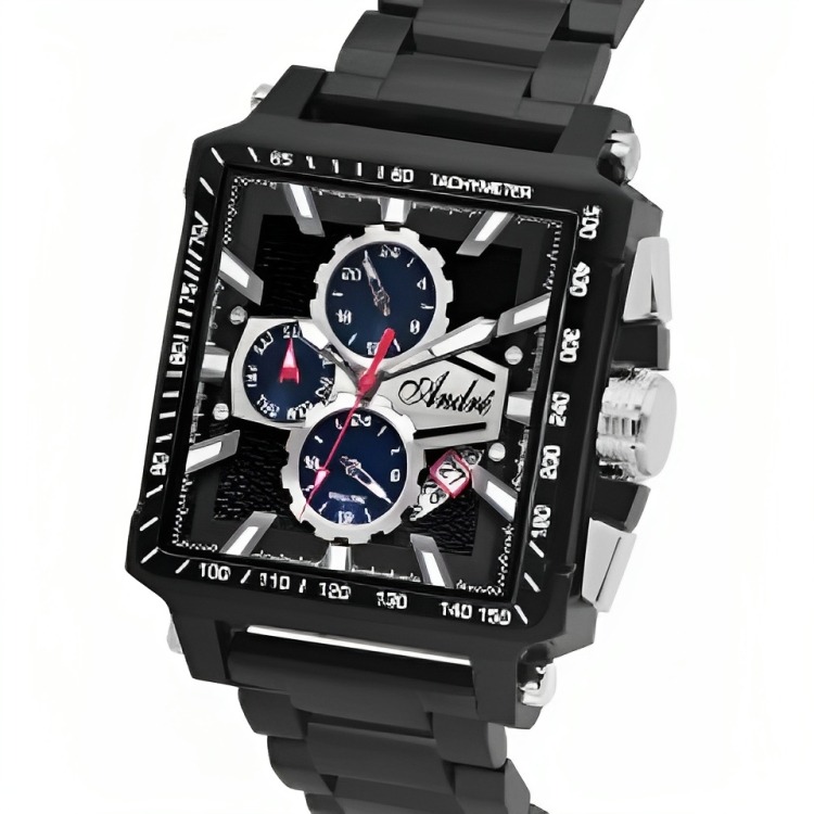 Reloj Caballero Deportivo Cuadrado Color Negro Andre 3-3380H